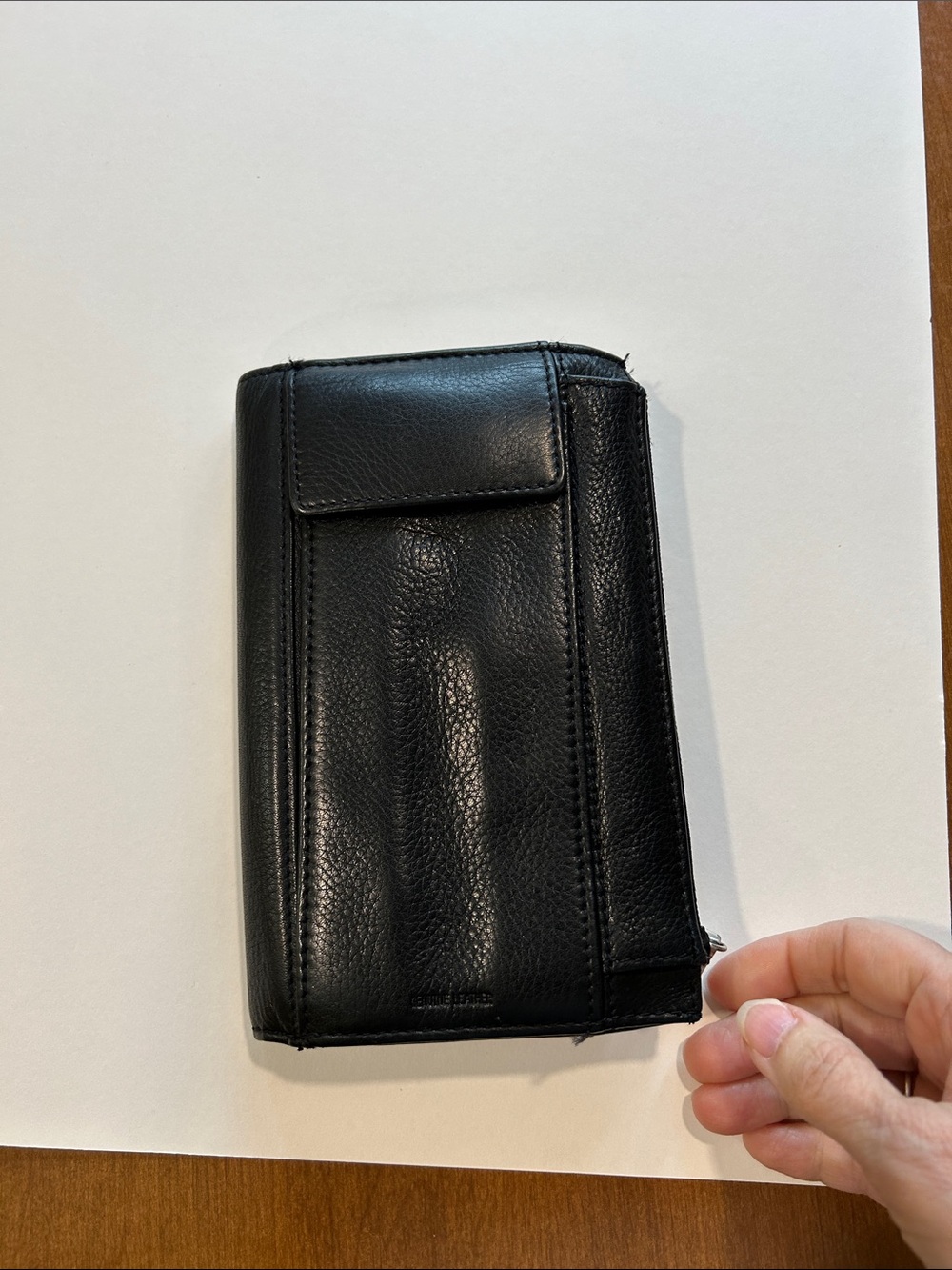 Fossil Black Leather Zip & Flap Wallet - Picture 6 of 9